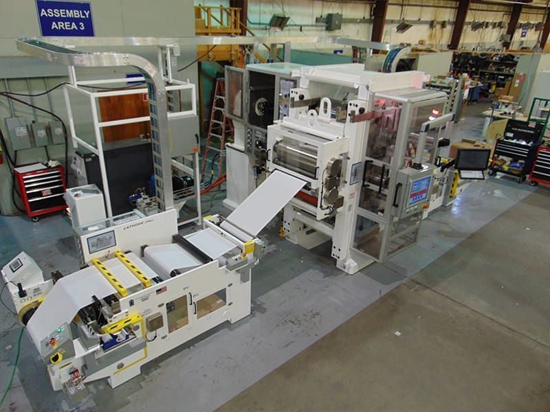 IMC production calender machine on the Birmingham floor