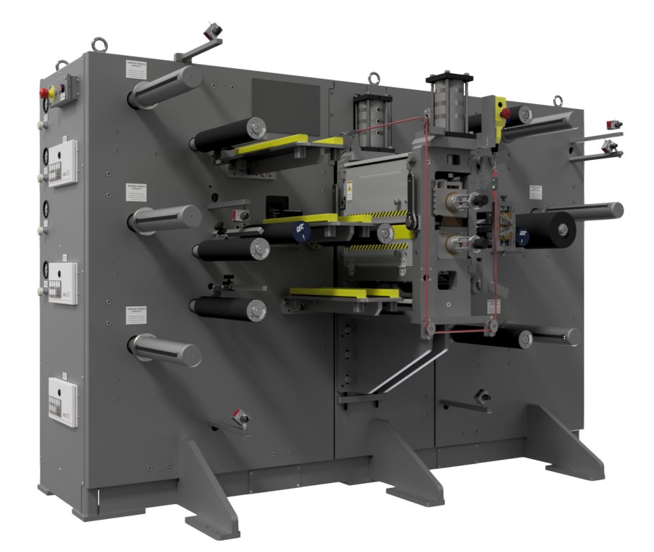 IMC laminating machine for multi-layer webs