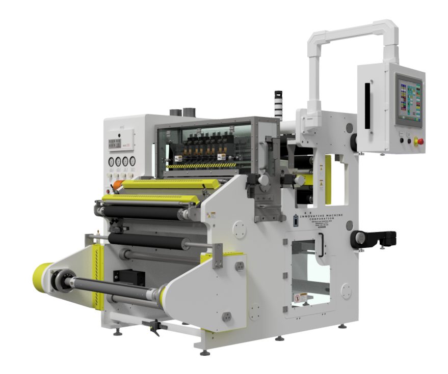 IMC pilot slitter rewinder with cartridge heads